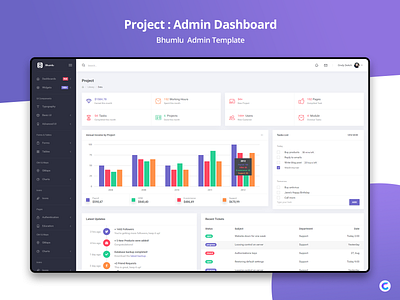 Project: Bhumlu Admin Dashboard admin dashboard admin template admin theme bootstrap 4 branding logo project sass ui ui ux design