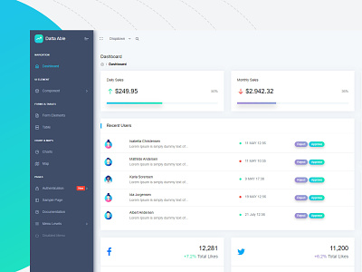 Datta Able React Free Admin Template