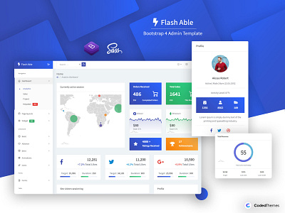 Flash Able Bootstrap 4 Admin Template admin admin dashboard admin dashboard template admin design admin panel admin template admin theme boostrap admin template bootstrap bootstrap 4 branding sass ui ui ux design