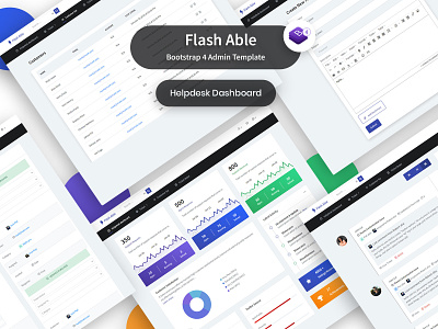 Helpdesk dashboard - Flash able bootstrap 4 template