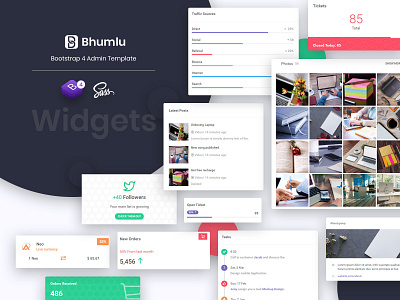 Widgets - Bhumlu bootstrap 4 admin template