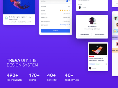 Treva UI Kit - A Perfect Design System admin dashboard adobe xd dashboard ui design system figma figmaafrica figmadesign iconjar sketch styleguide ui design ui kit ui8net widgets xd