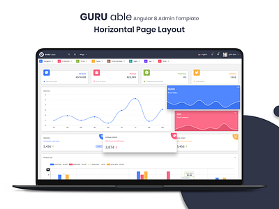 Horizontal Page Layout - GURU Able Admin Template