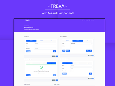 Form Wizard Components - Treva Admin Template