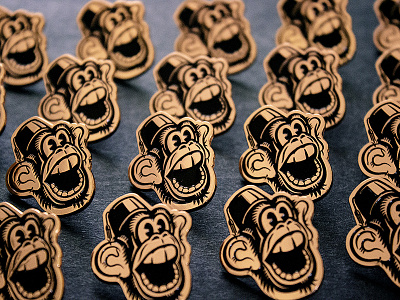 Monkey & Fez lapel pin