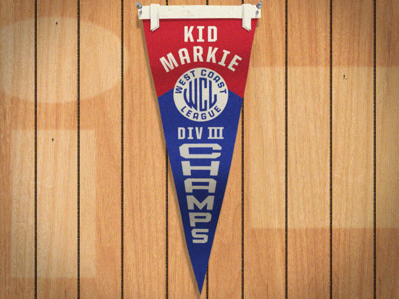 KidMarkie WCL Pennant after effects illustration illustrator lowbrow pennant photoshop typography vector west coast