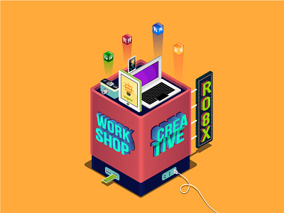 Isometric creative box