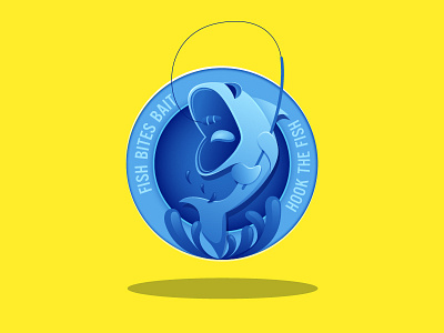 Hook The Fish fish illustration logo vector