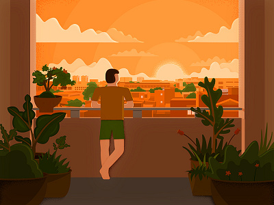 See sunset illustration illustrator