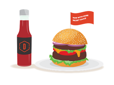 Custom Burger design fun graphic illustration vector web