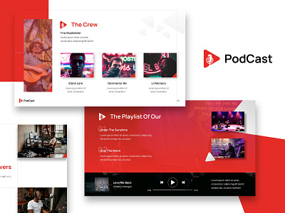 Podcast - Music Presentation Design audio design modern music pitchdeck powerpoint presentation professional