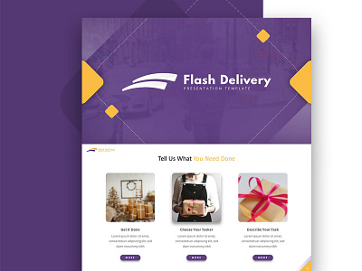 Flash Delivery - Logistic Presentation Design branding business delivery service design elegant graphicdesign logistic minimalist powerpoint presentation transport