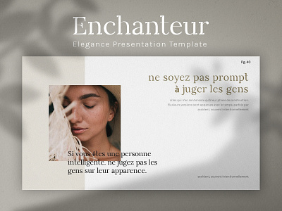 Enchanteur - Elegant Presentation Template business template design elegant lookbook minimalist powerpoint powerpoint template presentation presentation design presentation template