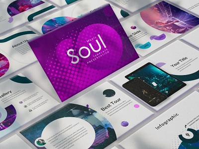 Soul Music Presentation Template branding business presentation creative design music powerpoint powerpoint powerpoint design powerpoint template presentation presentation design