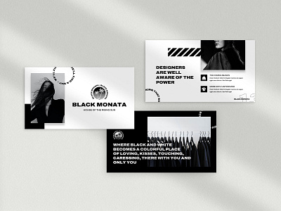 Black Monata Memphis Retro Presentation Template