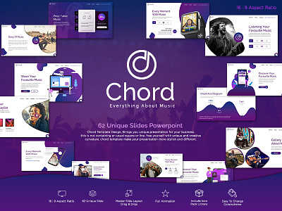 Chord Music Presentation Template branding business chord clean creative design elegant minimalist modern music pitch pitchdeck powerpoint pptx presentation presentationdesign professional templates ui ux