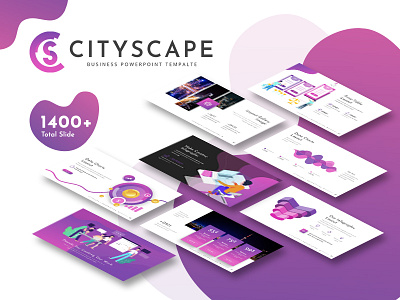 Cityscape Business Presentation Template branding business clean creative design elegant minimalist modern pitch pitchdeck powerpoint pptx presentation presentationdesign professional templates ui ux