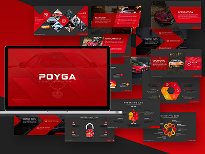 Poyga Automative Presentation Template branding business clean creative design elegant minimalist modern pitch pitchdeck powerpoint pptx presentation presentationdesign professional templates ui ux