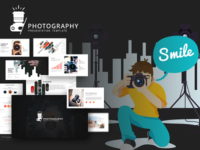 Photography Presentation Template branding business creative design elegant infographic minimalist modern photo photography pitch pitchdeck powerpoint pptx presentation presentationdesign professional templates ui ux