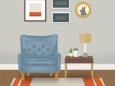 home background background chair succulents west elm gallery gallery wall digital art illustration