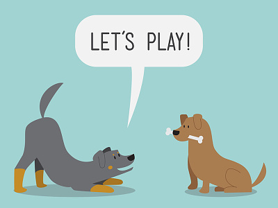 Let's Play! dogs drawing illustration illustrator vector vector art weenie dogs