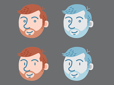 beardy boy heads beards boys characters icons illustrator men portraits vector