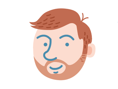 beardy boy head edited redhead ginger illustration vector portraits men illustrator icons characters boys beards