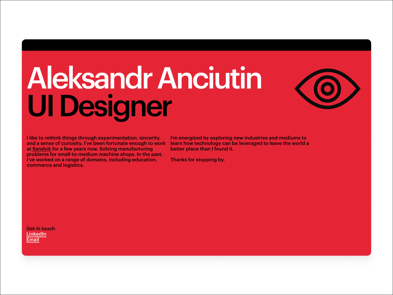 Portfolio design portfolio typography