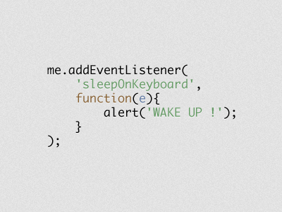addEventListener addeventlistener alert event javascript keyboard sleep