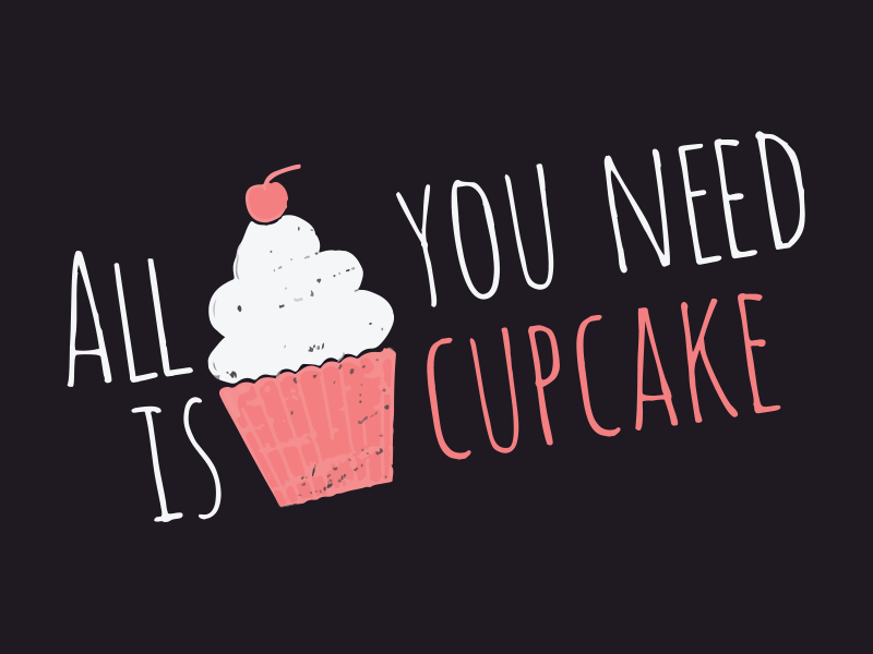 Cupcake animation cupcake illustration pink