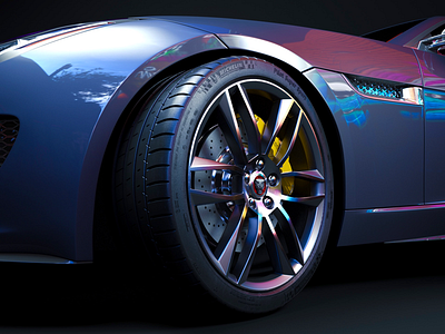 Automotive Vis - R&D 3d design 3d model alloy car cgi jaguar photoreal visualisation wheel