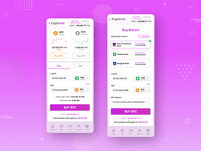 CryptoVolt Mobile | A Simple Way to Buy & Sell Cryptocurrency bitcoin bitcoin exchange buy crpto crypto crypto exchange cryptocurrency cryptocurrency exchange cryptocurrency wallet design finance mobile app mobile design ux ux design