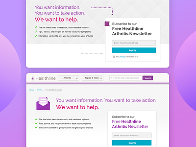 Newsletter Signup Landings | UX/UI Design