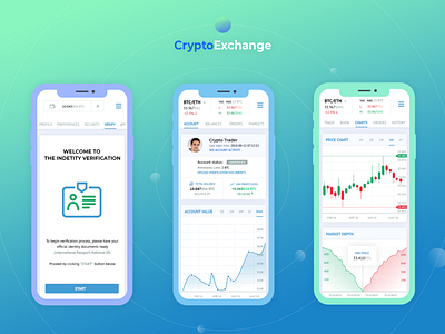 Mobile Crypto Exchange UI Template bitcoin bitcoin exchange bitcoin trading chart crypto dashboard crypto exchange crypto trading crypto wallet cryptocurrency cryptocurrency dashboard cryptocurrency exchange cryptocurrency wallet dashboard finance trading