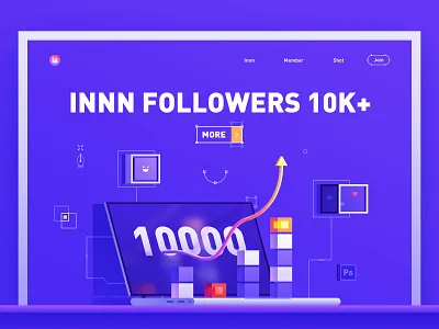 10k Follower😍🙌 10000 10k data design follower followers illustration thank you ui web 小五