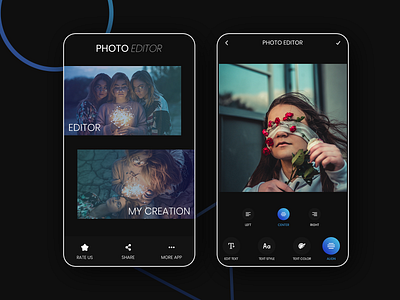 Photo editor app design illustration ui ux