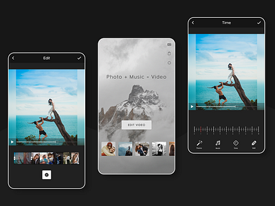 Photo + Music = Video app design design ui ux