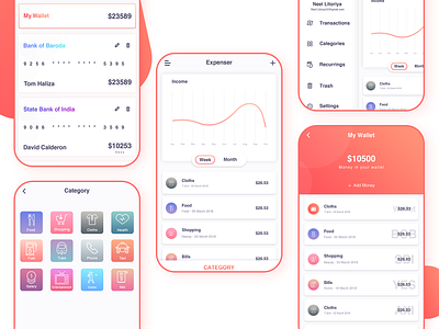 Expense Manager app design design ui