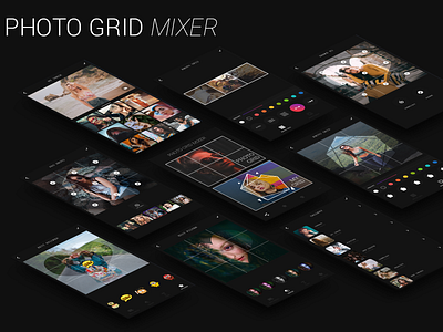 Photo Grid Mixer app design ui ux