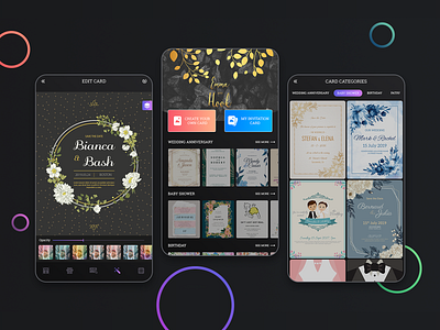 Invitation Card app design design ui