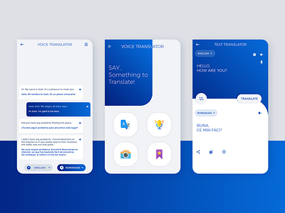 Voice Translate app design design ui