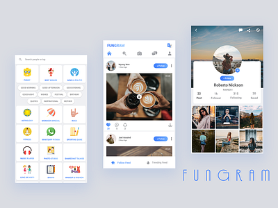 Fugram app design ui