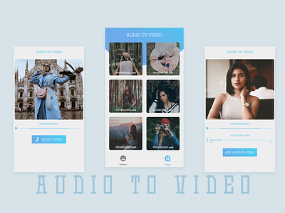 Audio to Video app design audio converter ui video