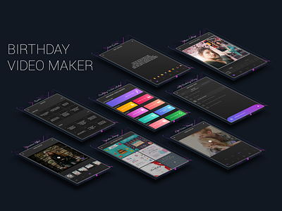 Birthday Video Maker app design birthday video maker