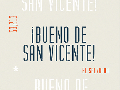 San Vicente condensed design font specimen stencil type typography
