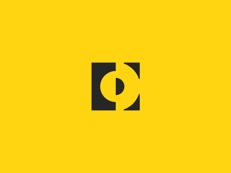 The E brand branding e echo identity logo minimal typography yellow
