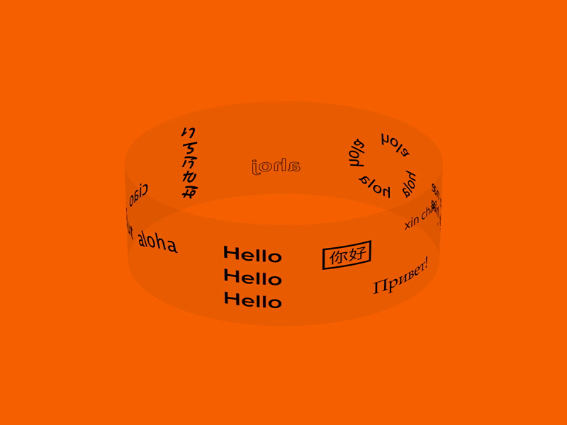 Hello world! aftereffects animation design font gif hello illustration kinetictype kinetictypography motion orange poster type typogaphy typography vector video
