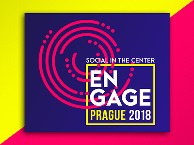 Engage Prague 2018 branding bright conference engage neon pink prague socialbakers yellow
