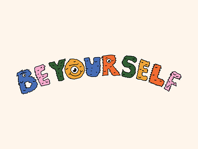 Be Yourself apparel illustrations.