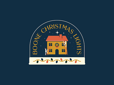 Boone Christmas Lights branding design illustration